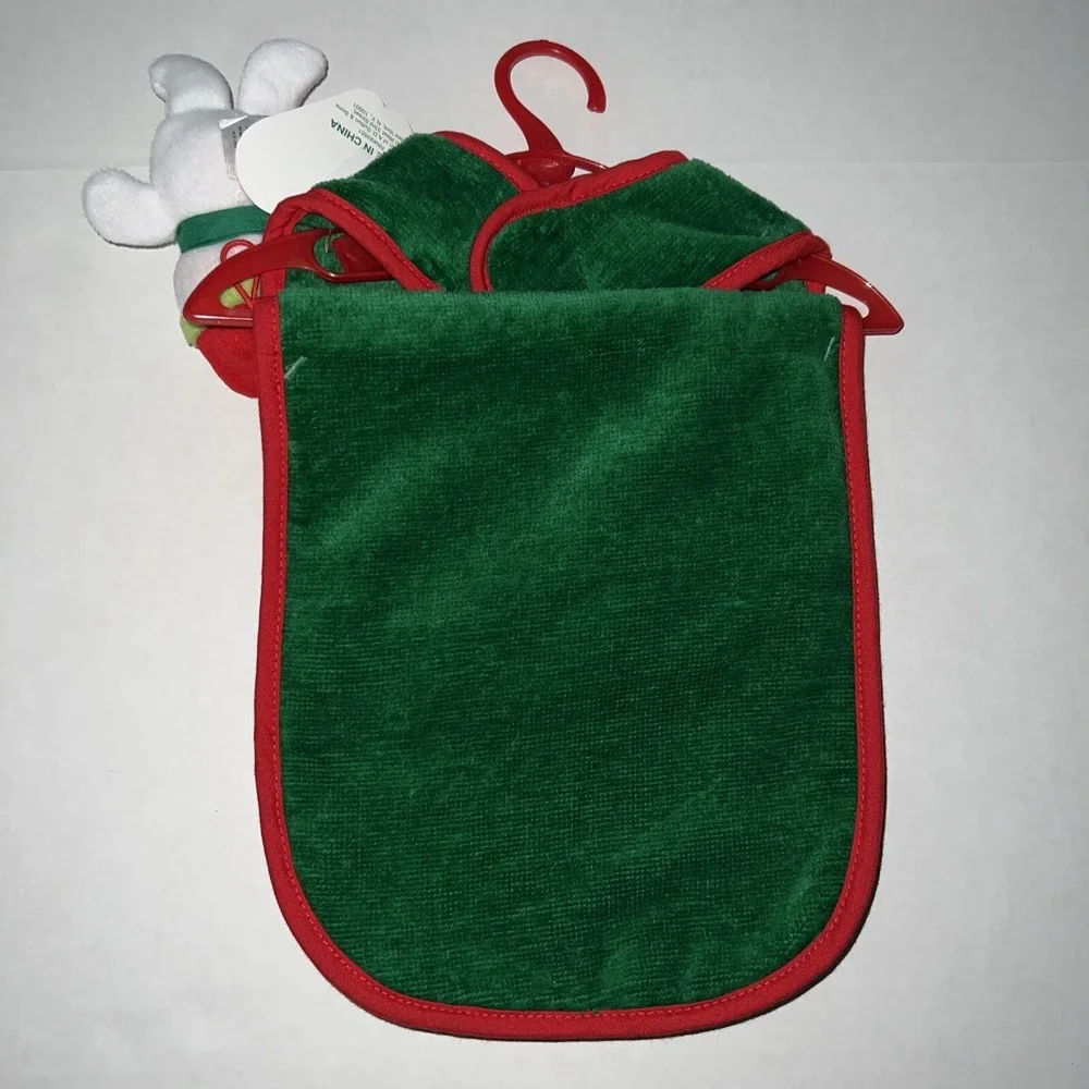 Set of 2‎ Baby Essentials My First Christmas Bib, Burp Cloth and Ornament NEW